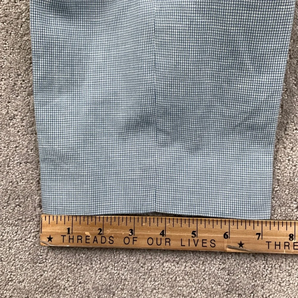 J‎ Crew Ludlow Pants Mens 34W 30L Light Blue Houndstooth Somelos Dress Pants